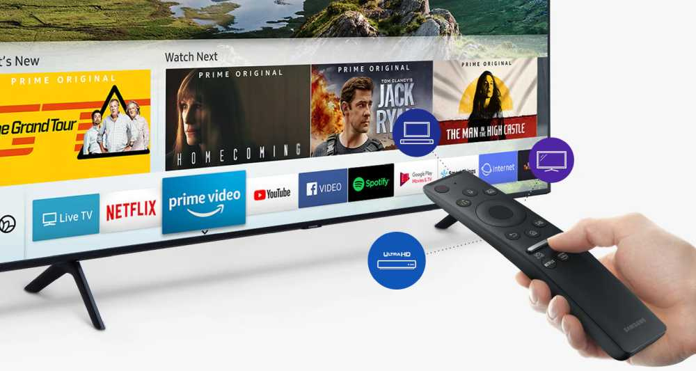 Телевизор QLED Samsung 65" QE65Q60RAUXRU Q черный/Ultra HD/1400Hz/DVB-T2/DVB-C/DVB-S2/USB/WiFi/Smart TV (RUS) — фото 3