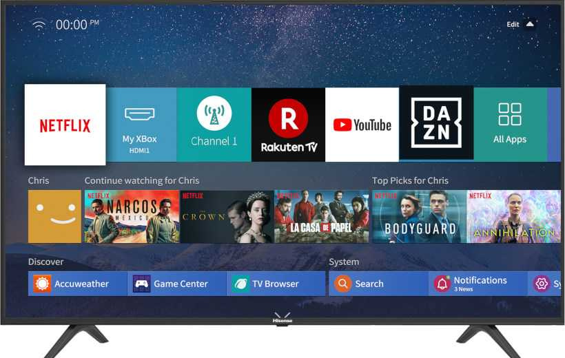 Телевизор LED Hisense 55" H55B7100 черный/Ultra HD/50Hz/DVB-T/DVB-T2/DVB-C/DVB-S/DVB-S2/USB/WiFi/Smart TV (RUS) — фото 8