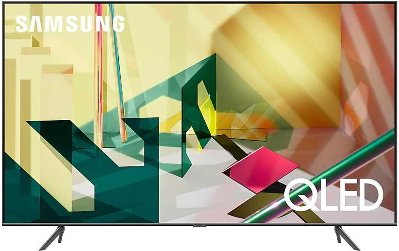 Телевизор QLED Samsung 55" QE55Q70TAUXRU Q темно-серый/Ultra HD/1400Hz/DVB-T2/DVB-C/DVB-S2/USB/WiFi/Smart TV (RUS)