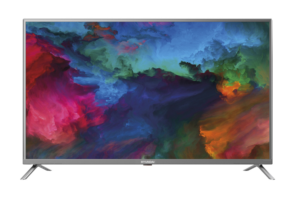 Телевизор LED Hyundai 43" H-LED43ES5001 стальной/FULL HD/60Hz/DVB-T2/DVB-C/DVB-S2/USB/WiFi/Smart TV (RUS)