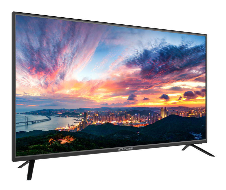 Телевизор LED Starwind 40" SW-LED40SA301 черный/FULL HD/60Hz/DVB-T2/DVB-C/DVB-S2/USB/WiFi/Smart TV (RUS)