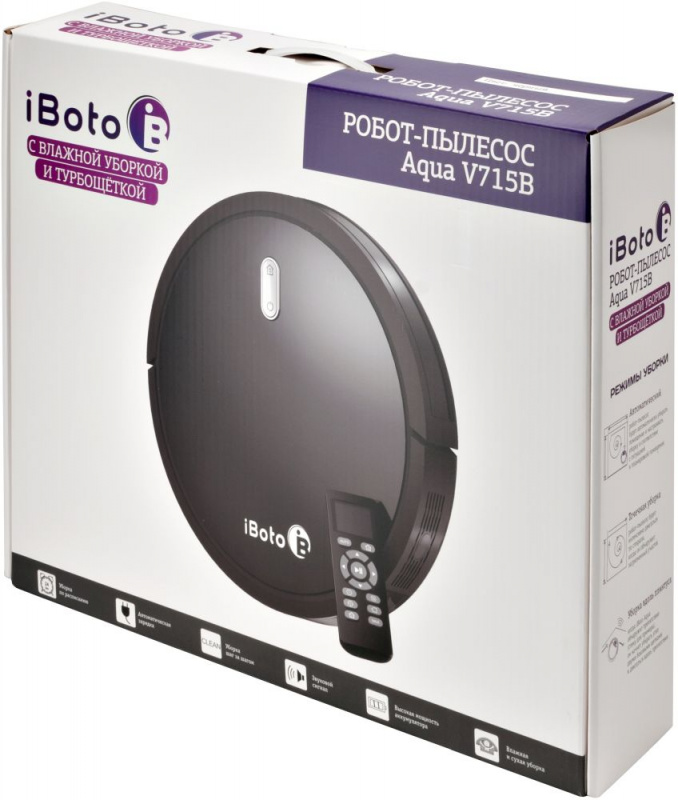 Пылесос-робот iBoto Aqua V715 25Вт черный