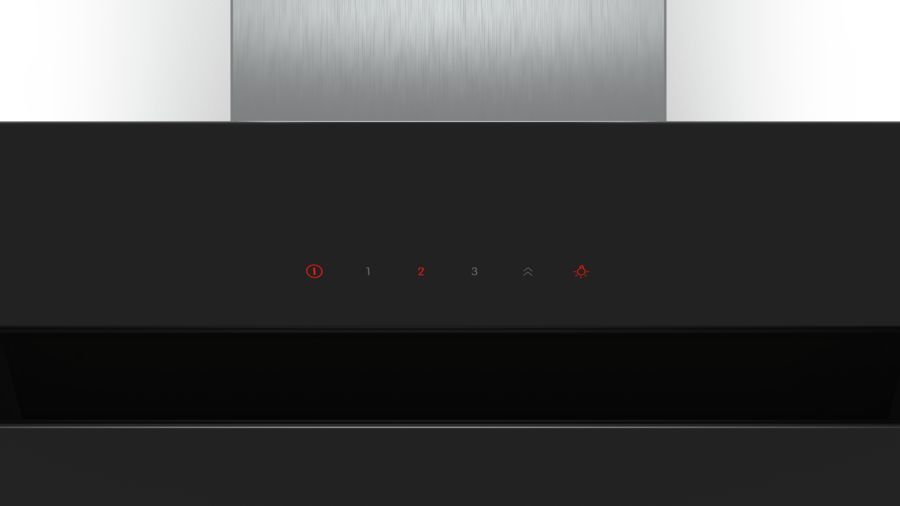 Вытяжка каминная Bosch Serie 6 DWK97JM60 черный управление: сенсорное (1 мотор)
