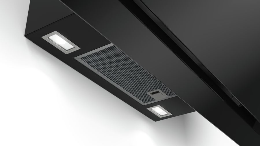 Вытяжка каминная Bosch Serie 6 DWK97JM60 черный управление: сенсорное (1 мотор) — фото 2