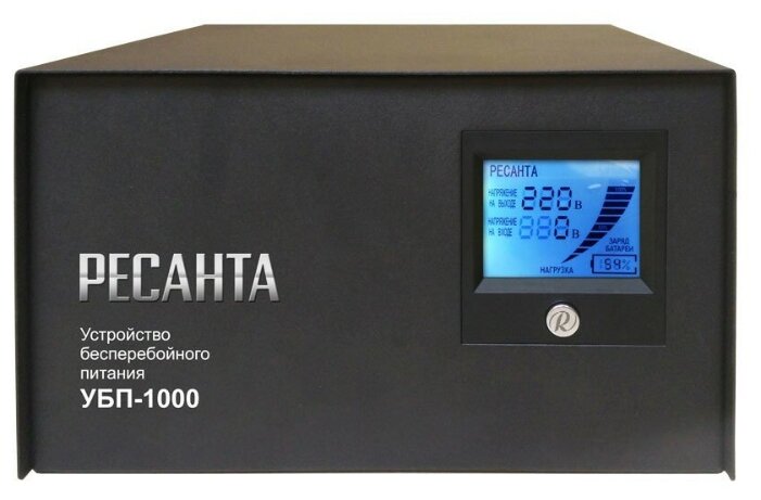 Стабилизатор напряжения Ресанта УБП-1000 электронный однофазный черный