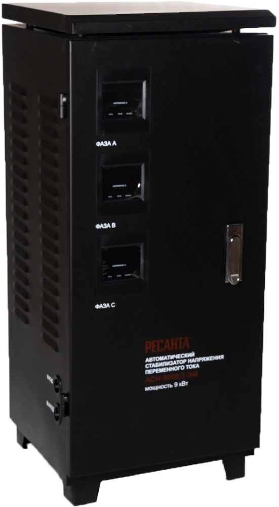 Стабилизатор напряжения Ресанта ACH-9000/3-ЭМ трехфазный черный (63/4/4)