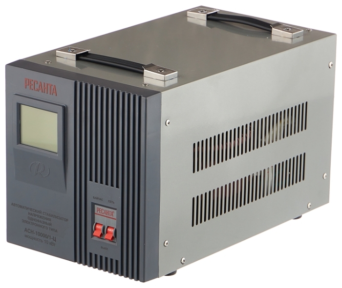 Стабилизатор напряжения Ресанта АСН-10000/1-Ц электронный однофазный серый