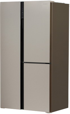 Холодильник Hyundai CS6073FV шампань стекло