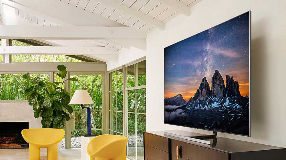 Телевизор QLED Samsung 55" QE55Q80RAUXRU Q серебристый/Ultra HD/1000Hz/DVB-T2/DVB-C/DVB-S2/USB/WiFi/Smart TV (RUS) — фото 4