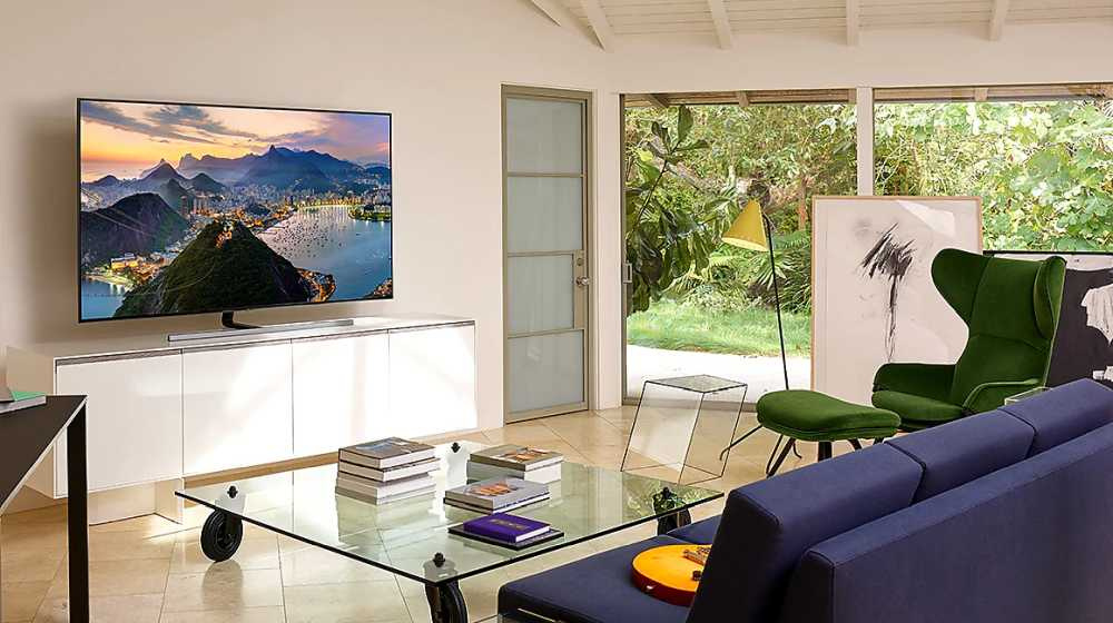 Телевизор QLED Samsung 55" QE55Q80RAUXRU Q серебристый/Ultra HD/1000Hz/DVB-T2/DVB-C/DVB-S2/USB/WiFi/Smart TV (RUS) — фото 3