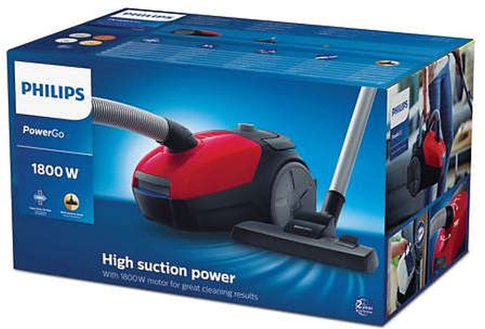 Пылесос Philips PowerGo FC8293/01 1800Вт красный/черный — фото 9