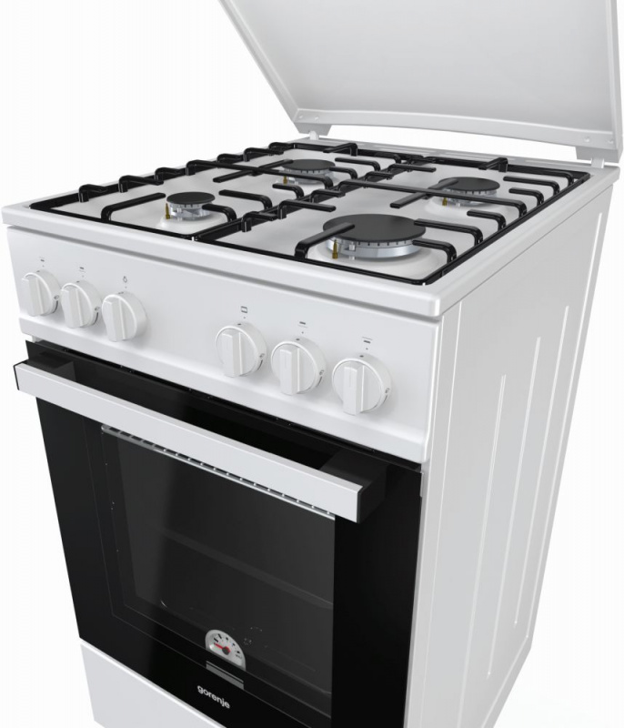 Плита Газовая Gorenje G5111WH-B белый (металлическая крышка) реш.эмаль — фото 4
