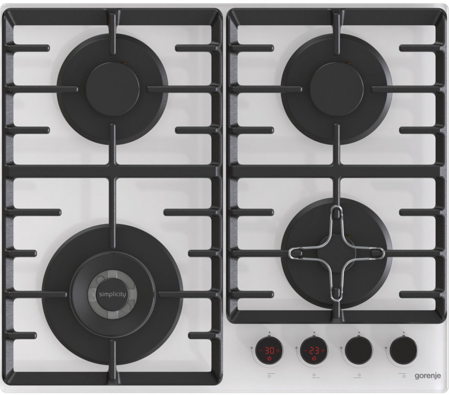 Газовая варочная поверхность Gorenje Simplicity GKTW641SYW белый — фото 4