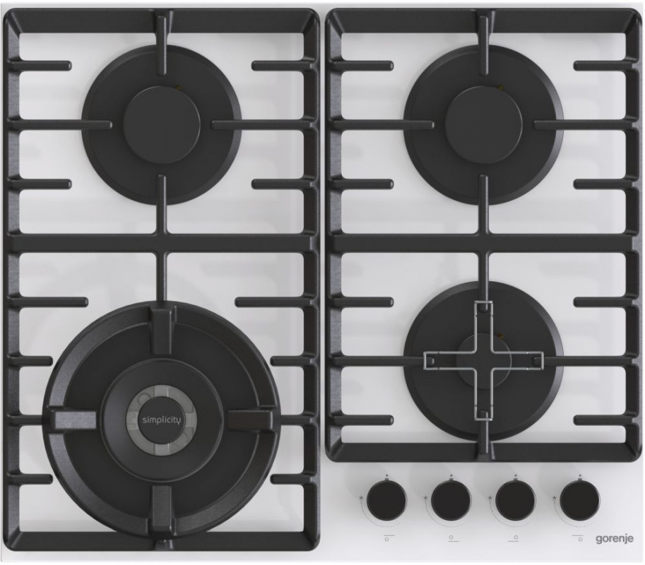 Газовая варочная поверхность Gorenje Simplicity GCW641SYW белый — фото 4