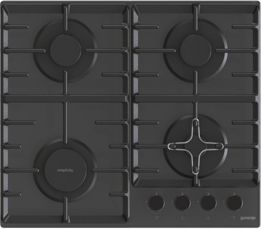 Газовая варочная поверхность Gorenje Simplicity GT641SYB черный — фото 3
