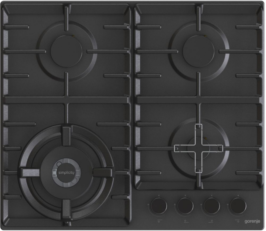Газовая варочная поверхность Gorenje Simplicity GW641SYB черный — фото 3