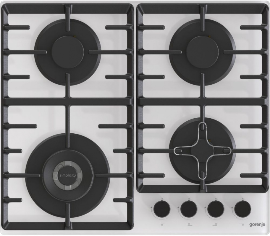 Газовая варочная поверхность Gorenje Simplicity GTW641SYW белый — фото 4