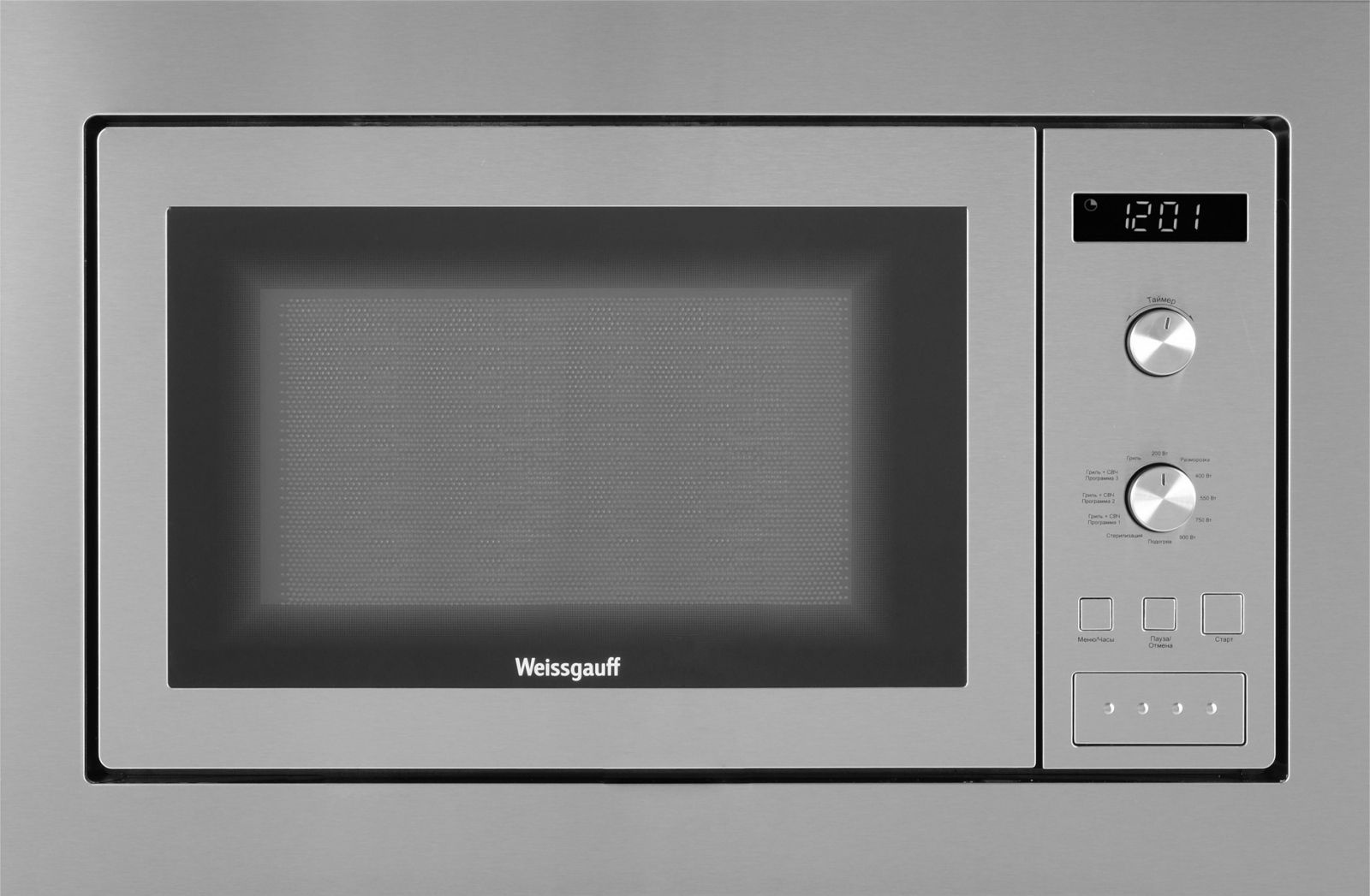 Микроволновая печь Weissgauff HMT-255 25л. 900Вт нержавеющая сталь (встраиваемая) — фото 6