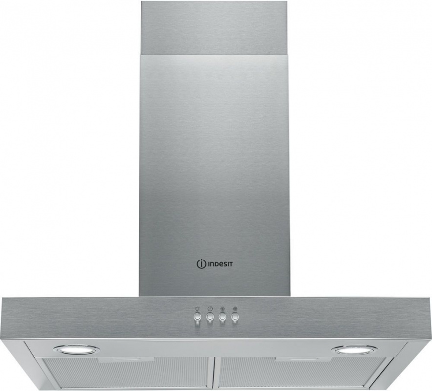 Вытяжка каминная Indesit IHBS 6.5 LM X нержавеющая сталь управление: кнопочное (1 мотор) — фото 2