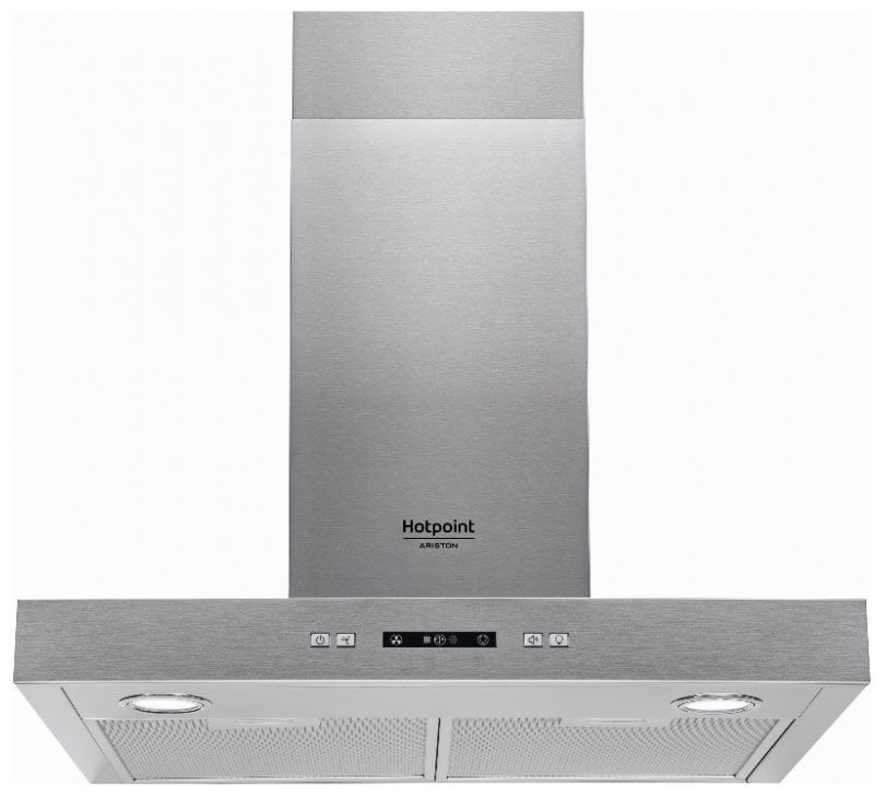 Вытяжка каминная Hotpoint-Ariston HHBS 6.7F LL X серебристый управление: кнопочное (1 мотор) — фото 2