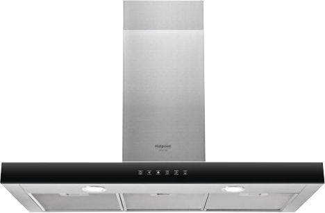 Вытяжка каминная Hotpoint-Ariston HHBS 9.8F LT X серебристый/черный управление: сенсорное (1 мотор)