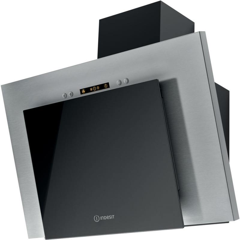 Вытяжка каминная Indesit IHVP 6.4 LL K черный/нержавеющая сталь управление: кнопочное (1 мотор) — фото 2