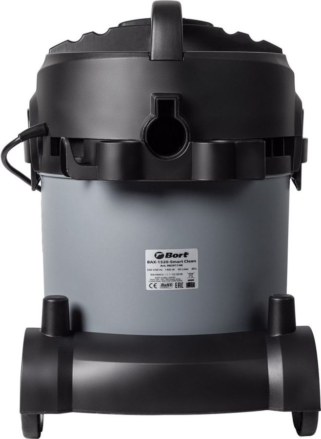 Строительный пылесос Bort BAX-1520-Smart Clean 1400Вт (уборка: сухая/влажная) серый