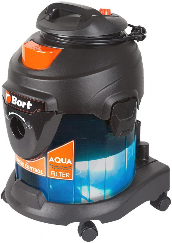 Строительный пылесос Bort BSS-1415-Aqua 1400Вт (уборка: сухая/влажная) синий — фото 9