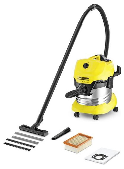 Строительный пылесос Karcher WD4 Premium 1000Вт (уборка: сухая/сбор воды) желтый