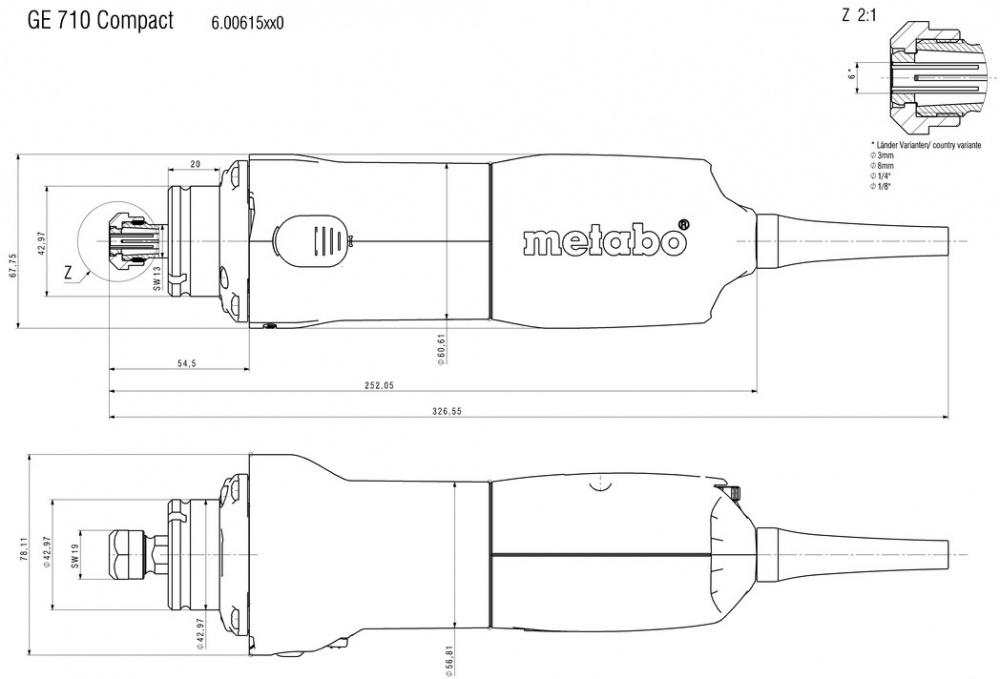 Гравер Metabo GE 710 Compact 710Вт