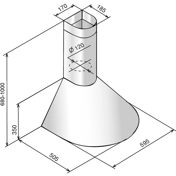 Вытяжка 60 см Elikor Эпсилон 60 White/Silver — фото 2