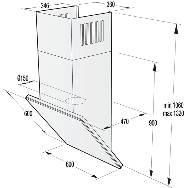 Вытяжка 60 см Gorenje WHI641ST — фото 2