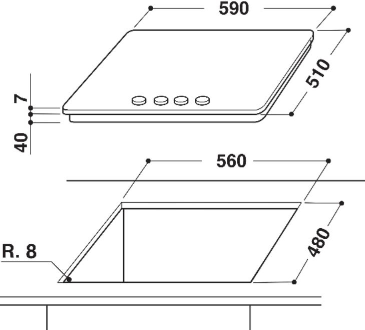 Газовая варочная поверхность Whirlpool GMA 6422/IX нержавеющая сталь