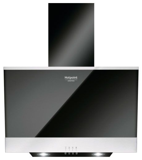 Вытяжка каминная Hotpoint-Ariston HHVP 6.6F LM K черный/нержавеющая сталь управление: кнопочное (1 мотор) — фото 2