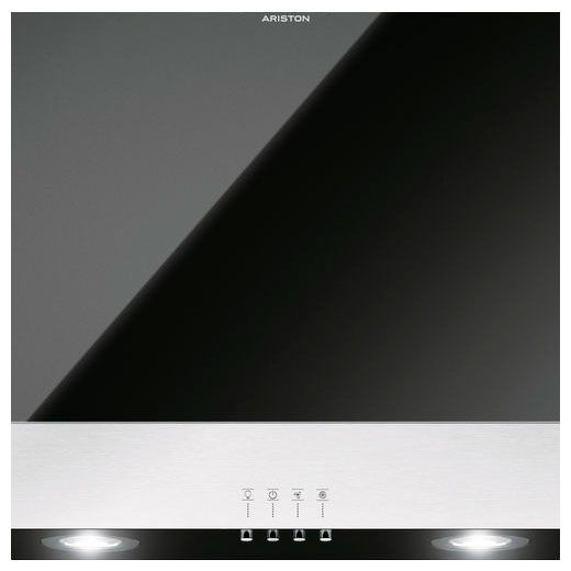 Вытяжка каминная Hotpoint-Ariston HHVP 6.6F LM K черный/нержавеющая сталь управление: кнопочное (1 мотор)