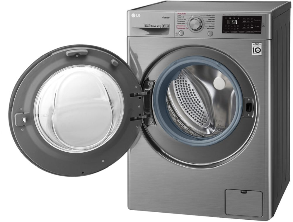 Стиральная машина LG F2M5HS7S класс: A загр.фронтальная макс.:7кг темно-серебристый — фото 5