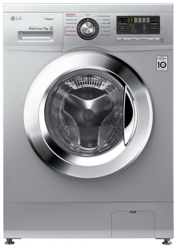 Стиральная машина LG F1296HDS4 класс: A загр.фронтальная макс.:7кг серебристый