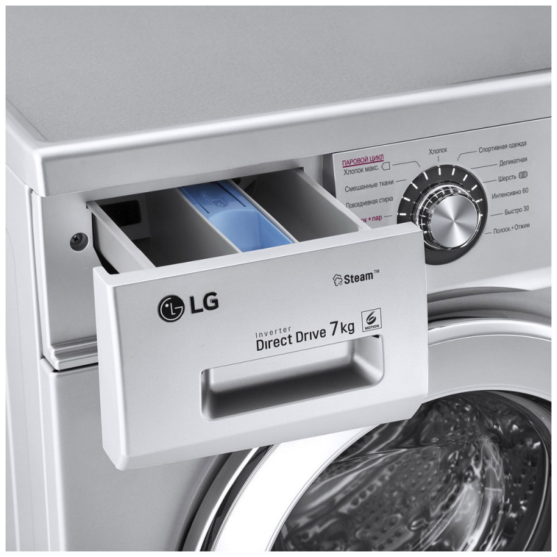 Стиральная машина LG F1296HDS4 класс: A загр.фронтальная макс.:7кг серебристый — фото 7
