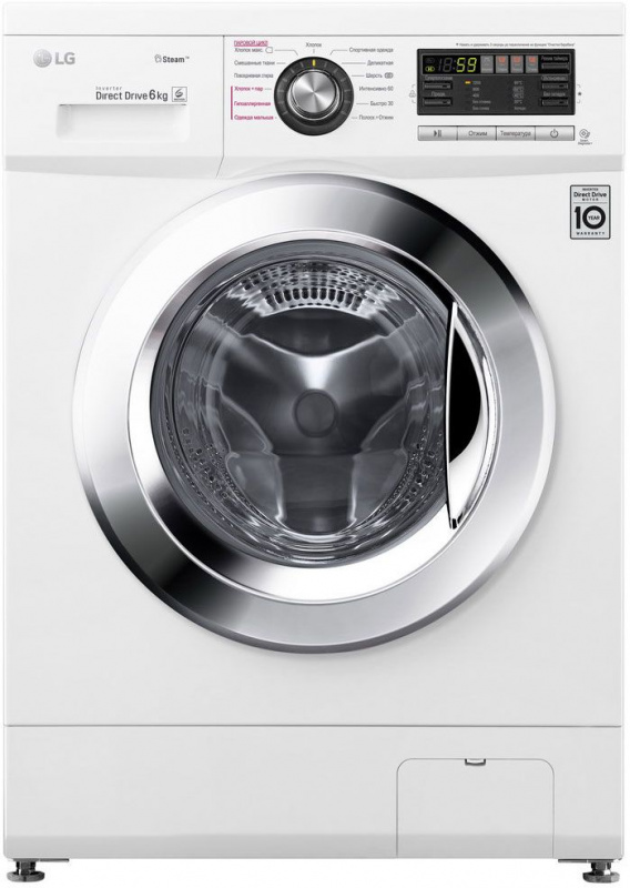 Стиральная машина LG F1296NDS3 класс: A загр.фронтальная макс.:6кг белый