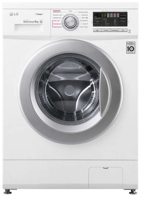 Стиральная машина LG F1296TDS1 класс: A загр.фронтальная макс.:8кг белый