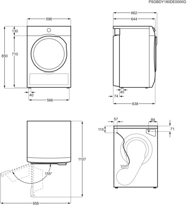 Сушильная машина Electrolux EW9H1R88SC кл.энер.:A+++ макс.загр.:8кг белый — фото 8