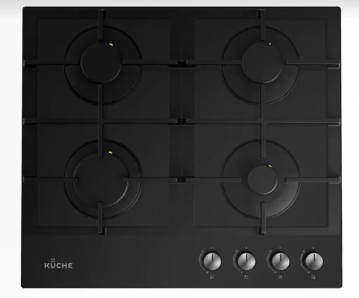 Газовая варочная панель  KUCHE GGH 640 BF Черная