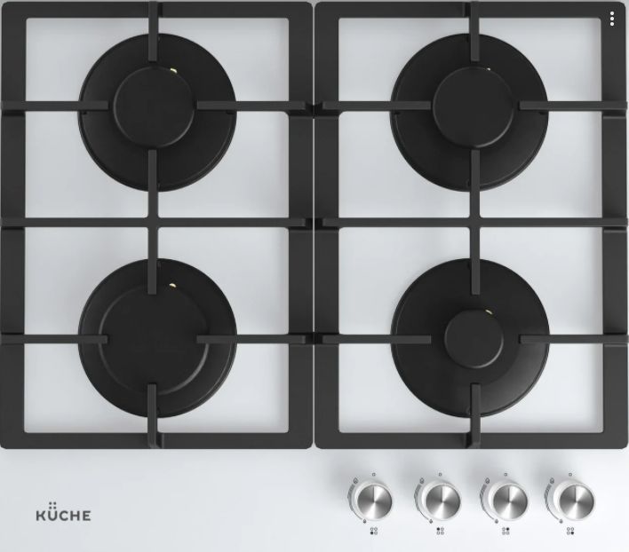 Газовая варочная панель  KUCHE GGH 640 WF Белая