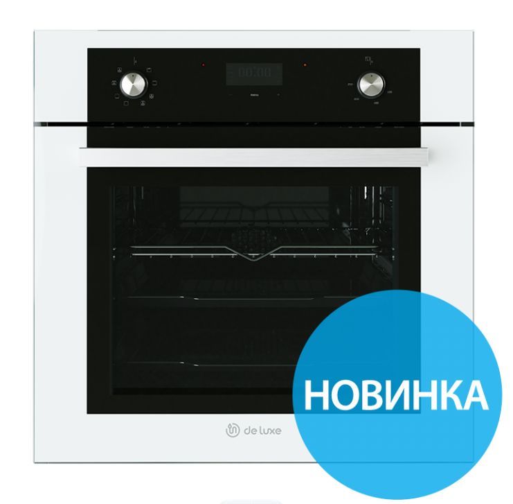 Электрический духовой шкаф  DE LUXE 6009.05 эшв - 066 (511400) белое стекло