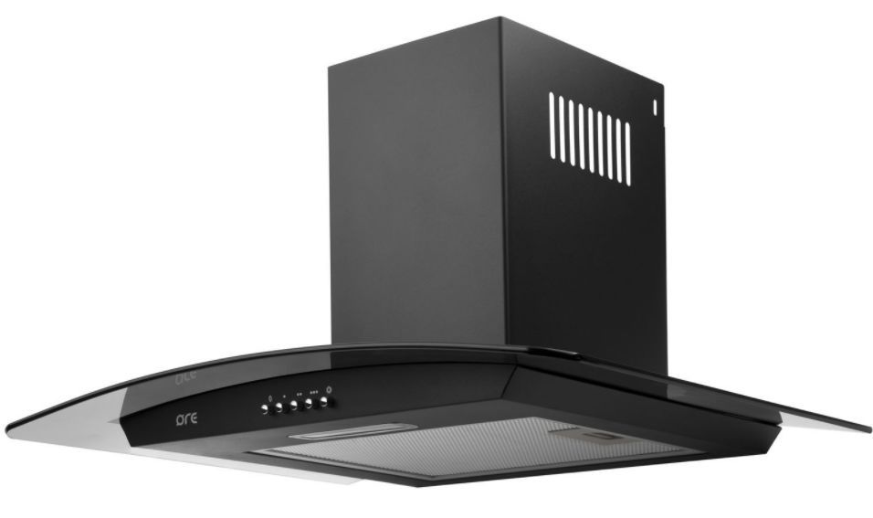 Вытяжка  ORE Glasset 60L black Вытяжка