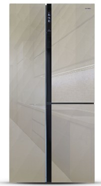 Холодильник  GINZZU NFK-475 475л шампань стекло INVERTER