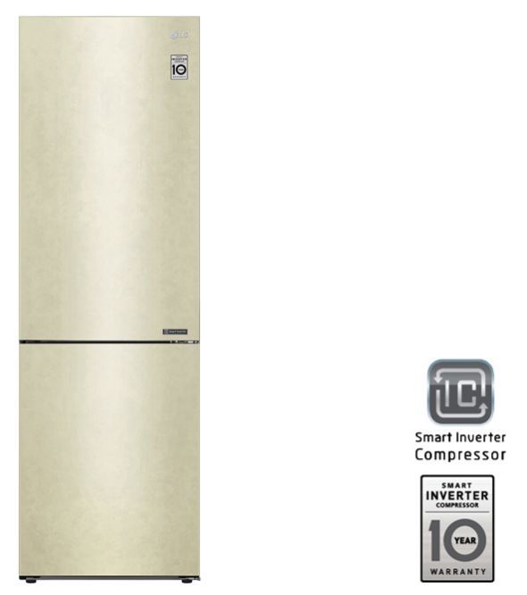 Холодильник  LG GA-B459CECL 341л. бежевый
