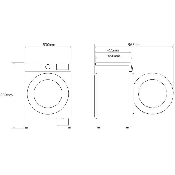 Стиральная машина узкая LG F2T9HSBB — фото 4