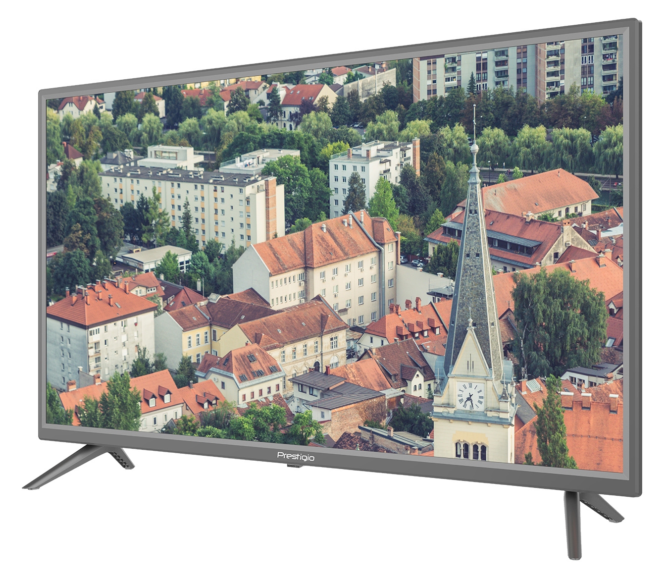 Телевизор LED Prestigio 32" PTV32SS04ZCISML серебристый/HD READY/50Hz/DVB-T2/DVB-C/DVB-S/DVB-S2/USB/WiFi/Smart TV (RUS) — фото 2
