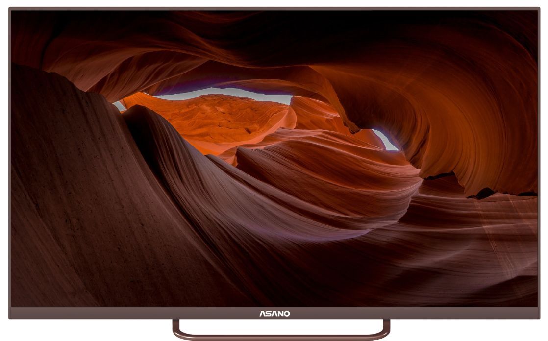 Телевизор  ASANO 43LF1202T-FHD коричневый безрамочный